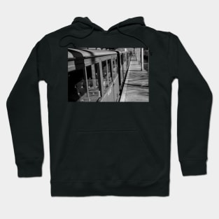 Vintage railway carriages at the station Hoodie